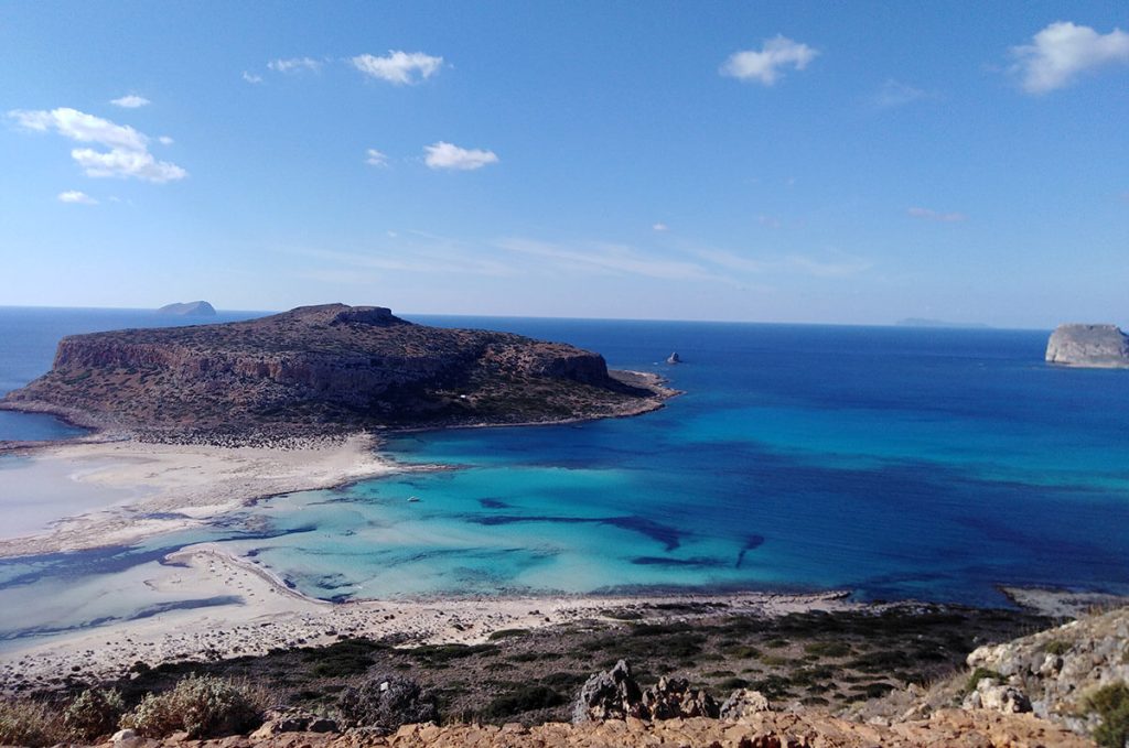 Balos, seen from the trail, Crete