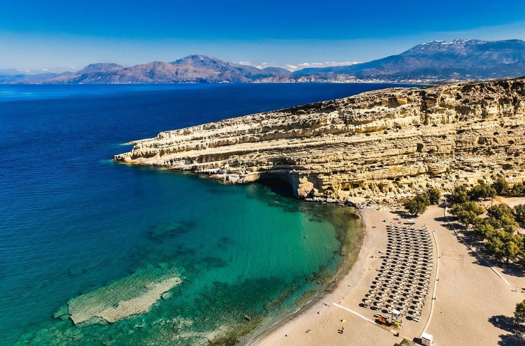 Matala beach and caves